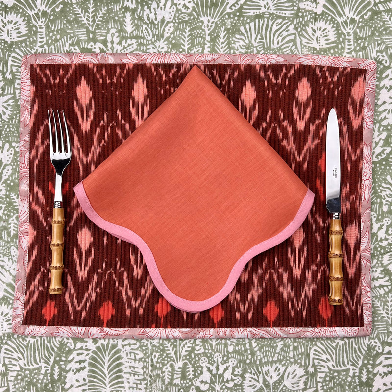 Gift Set: Set of Four Ikat Placemats (Amaranth)