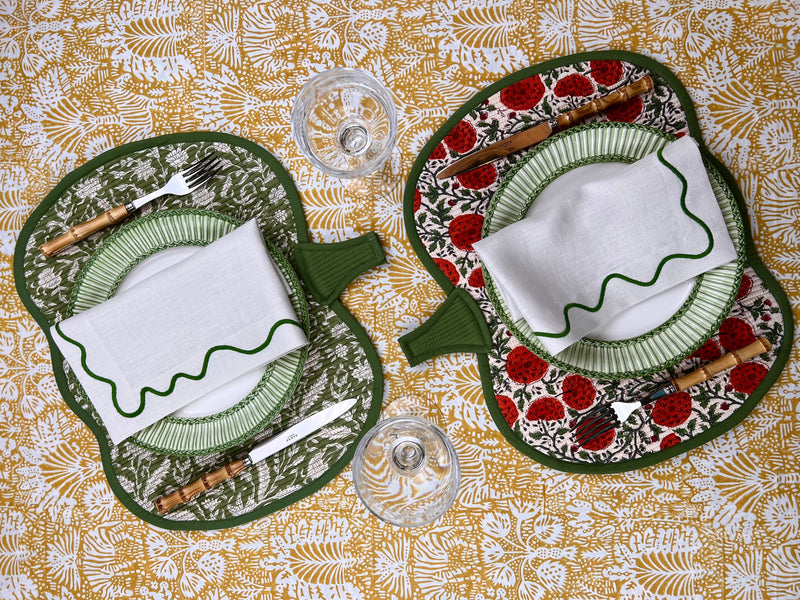 The Pumpkin Placemat - Orange & Sage