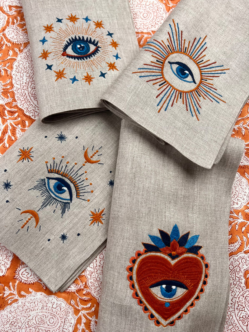 Gift Set: Four Talisman Napkins (handmade)