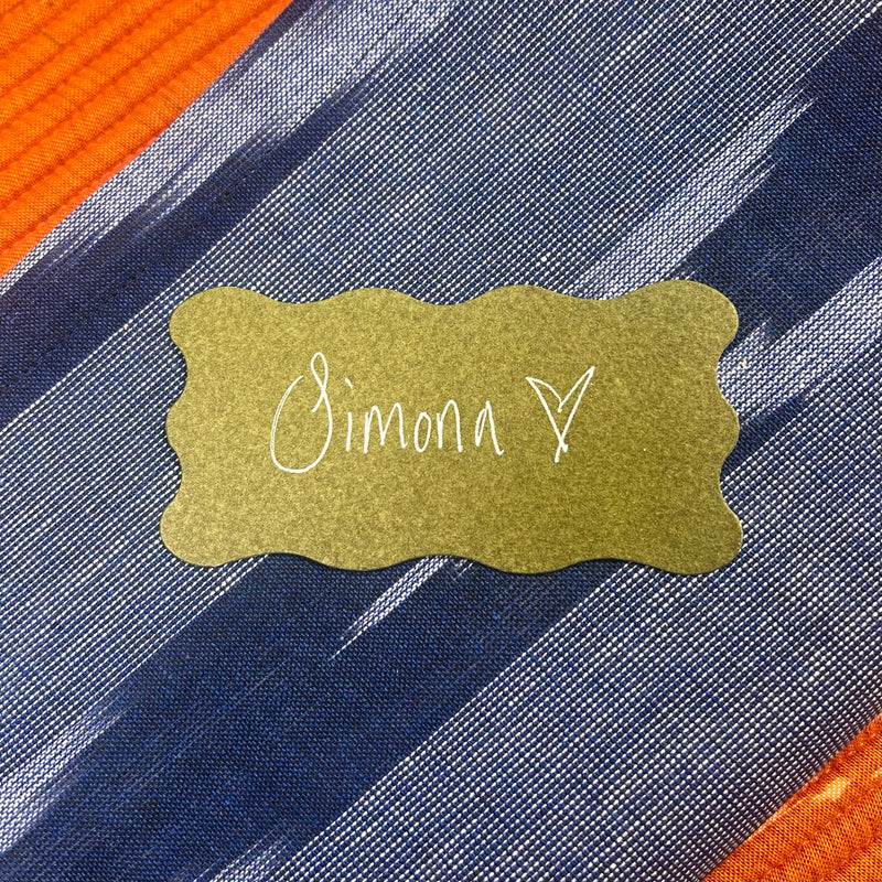 Luxury Place Cards - Scallop (Green)