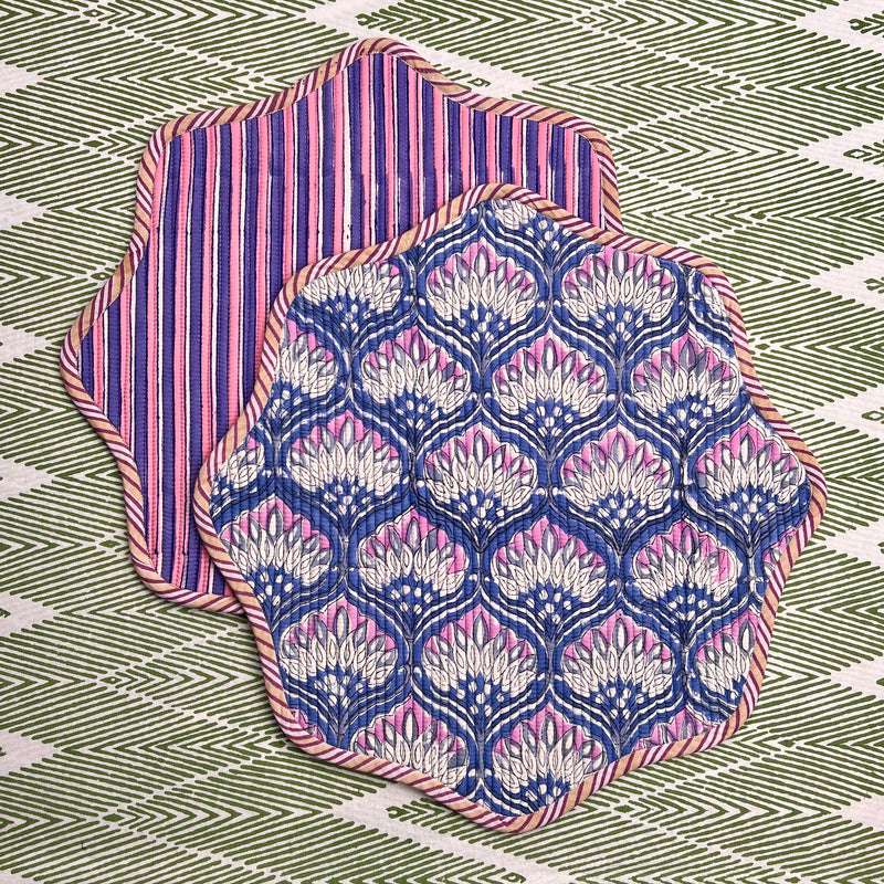‘The Breakfast’ Placemat - Scallop - Block Print