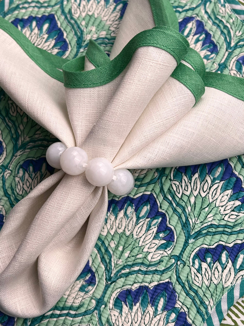 ‘The Breakfast’ Placemat - Scallop - Block Print