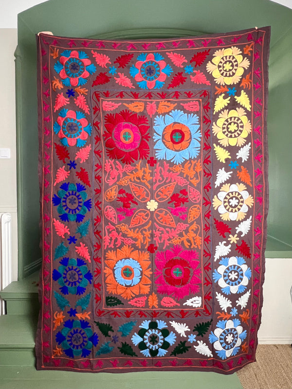 Suzani Cloth Cocoa & Multicoloured