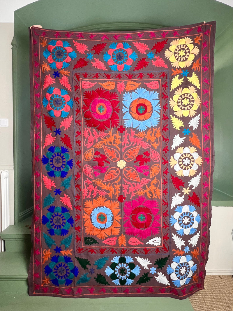 Suzani Cloth Cocoa & Multicoloured