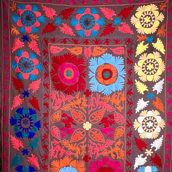Suzani Cloth Cocoa & Multicoloured