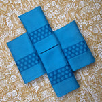 Gift Set: Set of 4 Rattan Weave Napkins in Turquoise