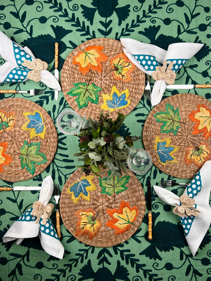 ’The Raffia Placemat’ - Autumn Leaves