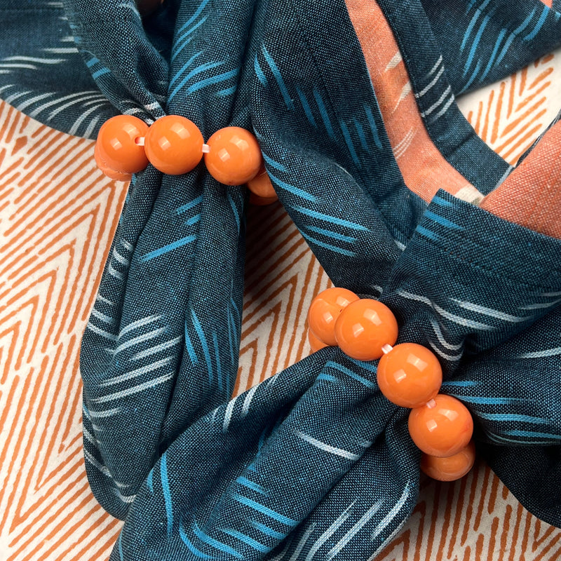 Curated Table Set: Navy & Coral