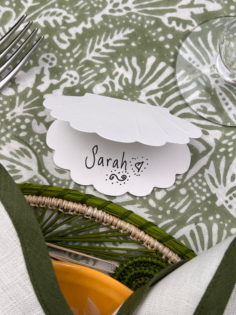 Luxury Place Cards - Scallop Clam