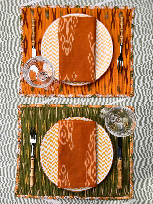 Reversible Napkin (Set of Four) Orange/Pink