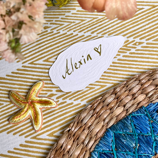 Luxury Place Cards - Oyster (White)
