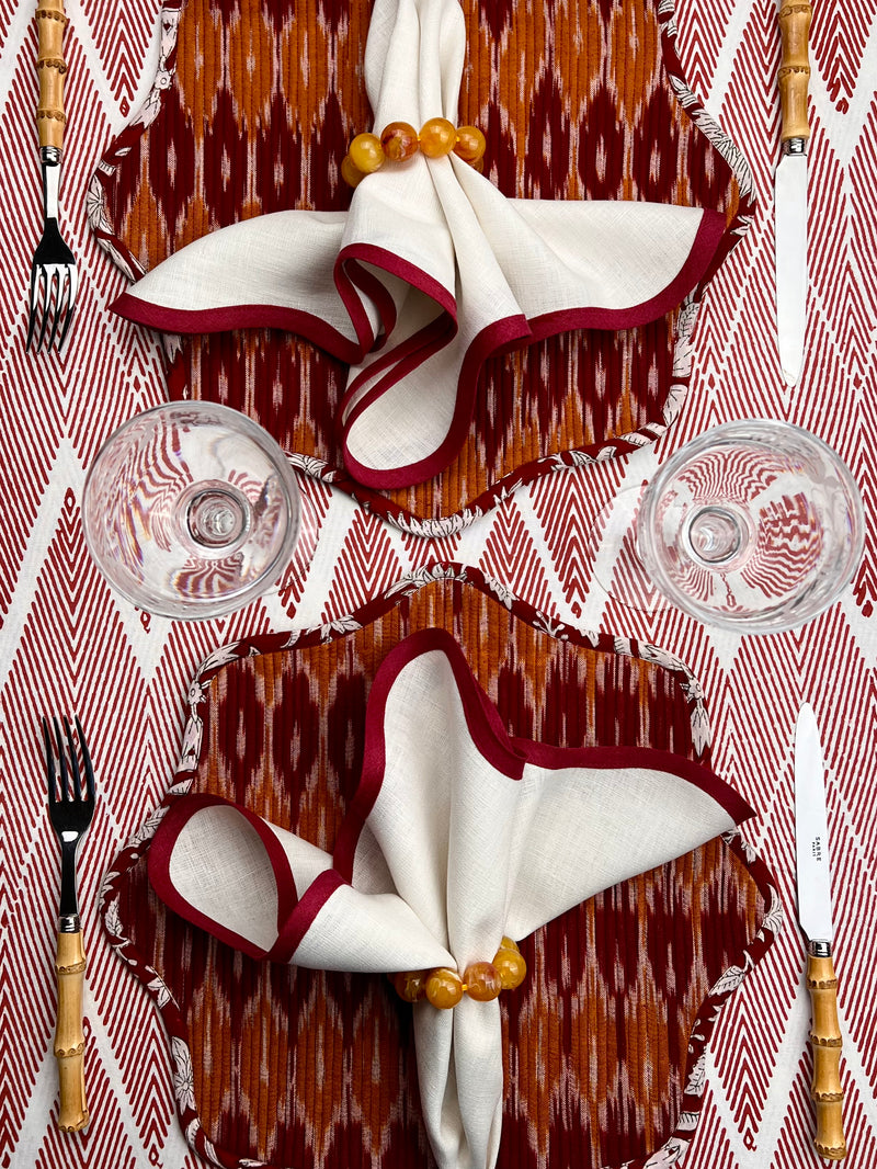 ‘The Breakfast’ Placemat - Scallop - Ikat