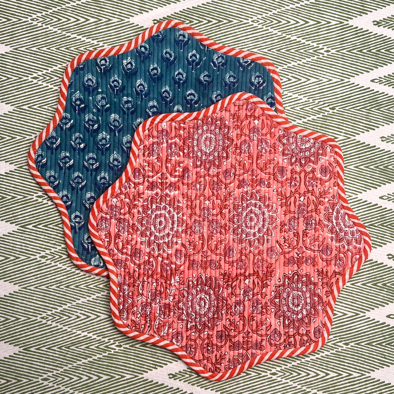 ‘The Breakfast’ Placemat - Scallop - Block Print