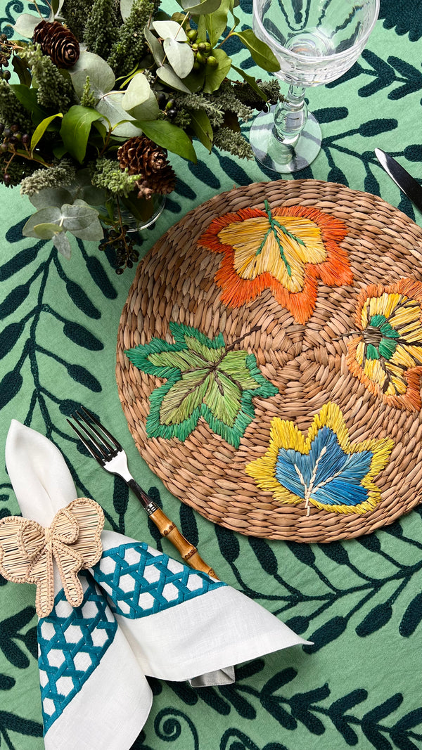 ’The Raffia Placemat’ - Autumn Leaves