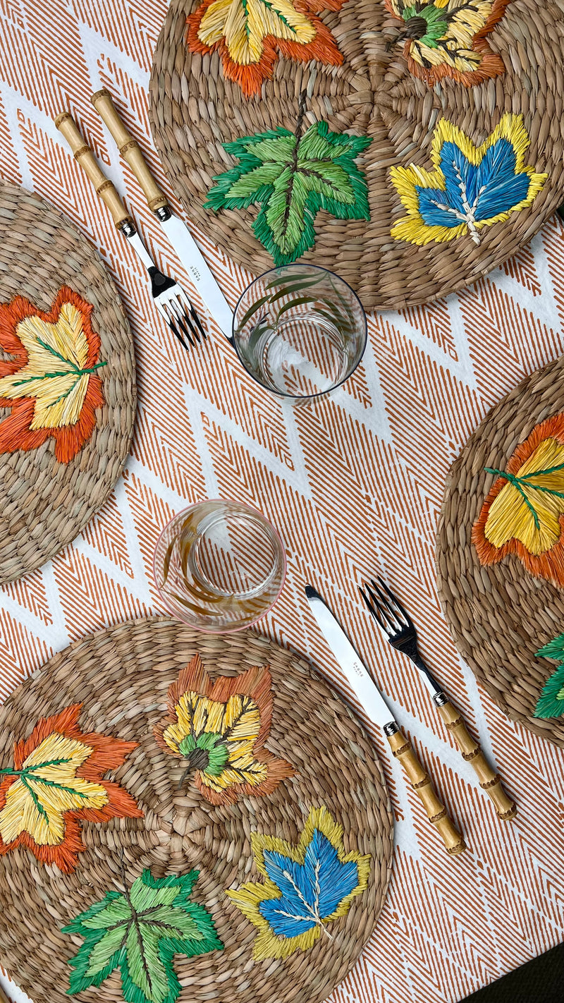 ’The Raffia Placemat’ - Autumn Leaves