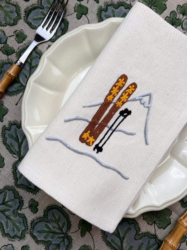’The Summit’ - Ski Napkin (Brown)