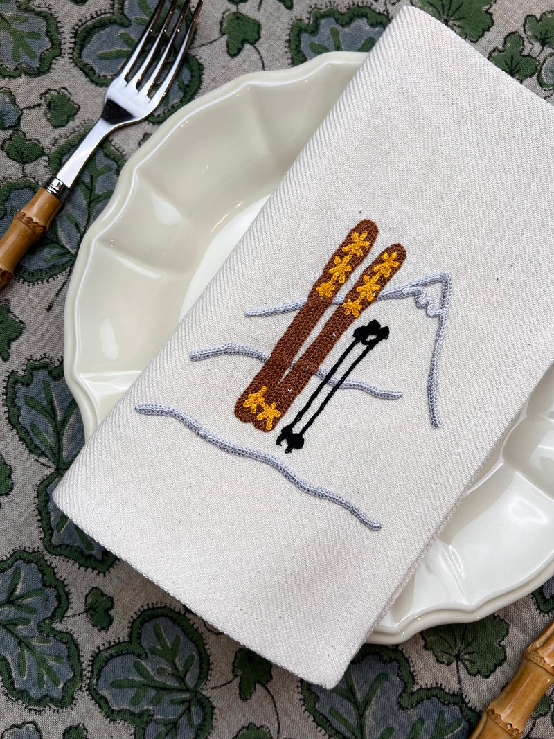 ’The Summit’ - Ski Napkin (Brown)