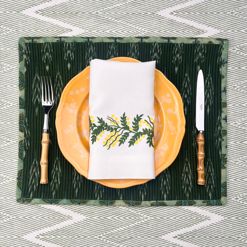 ’The Mimosa Vine’ Linen Napkin