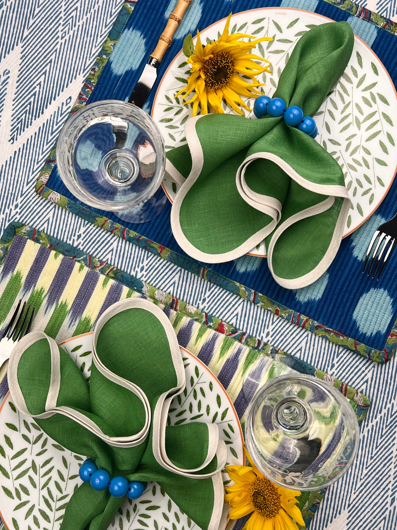 Curated Table Set: Blues & Greens