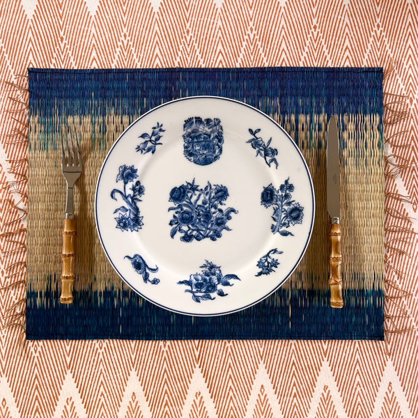 The Rush Placemat - Blue Ikat