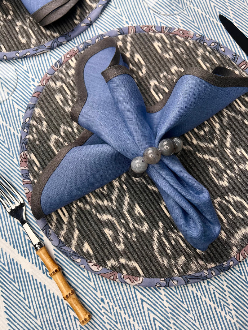 Curated Table Set: Blue & Grey