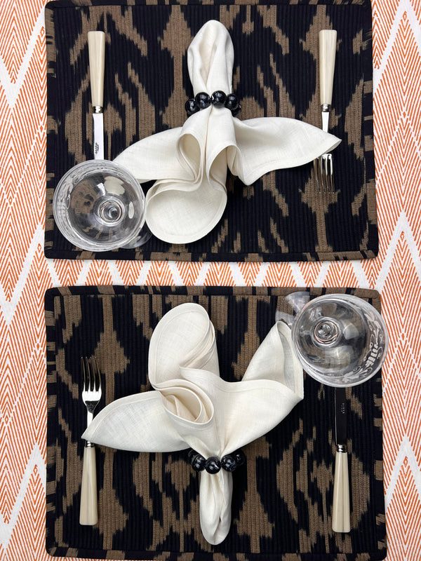 Curated Table Set: Black, Taupe & Ivory