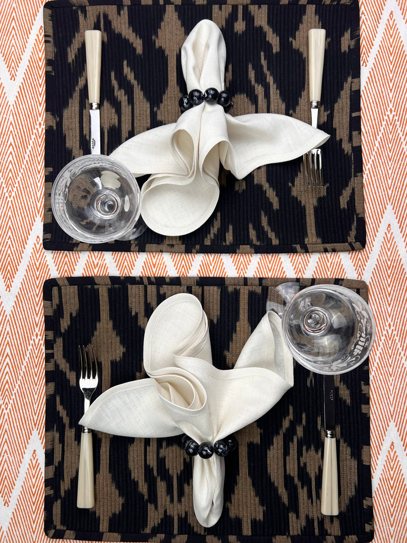 Curated Table Set: Black, Taupe & Ivory