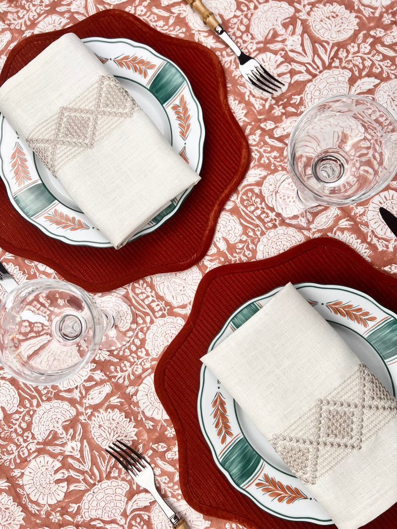 Velvet Scalloped Placemats