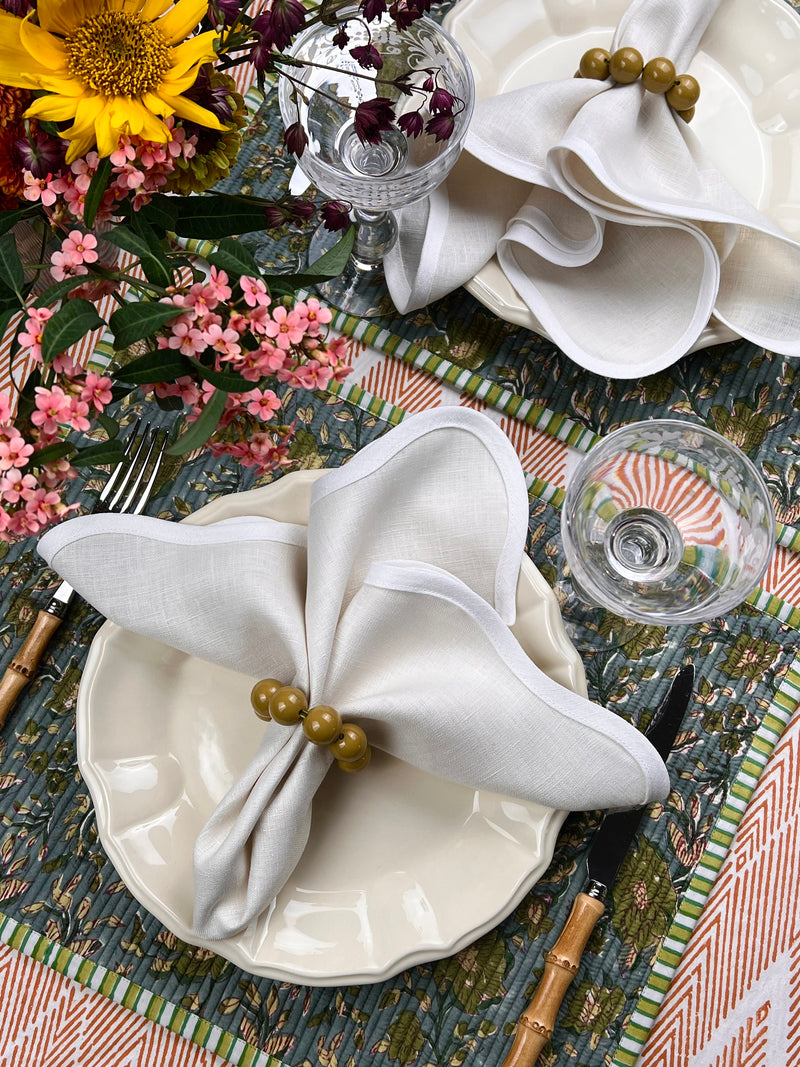 Curated Table Set: Green, blues & Olive