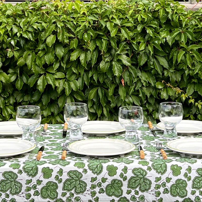 ’The Figue Leaf’ Tablecloth - Swedish Green - Cotton