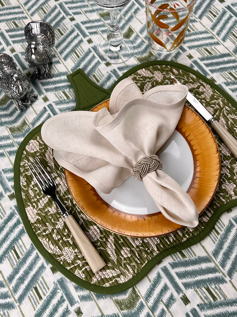 The Pumpkin Placemat - Orange & Sage