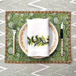 ’The Mimosa Vine’ Linen Napkin