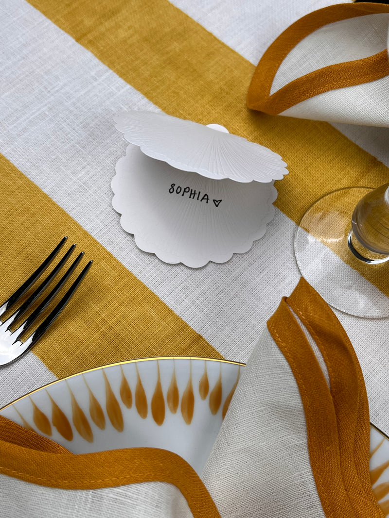 ’The Stripe’ Tablecloth - Tuscan Sun - 100% Linen