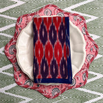 Reversible Napkin (Set of Four) Dark Blue/Red/Purple
