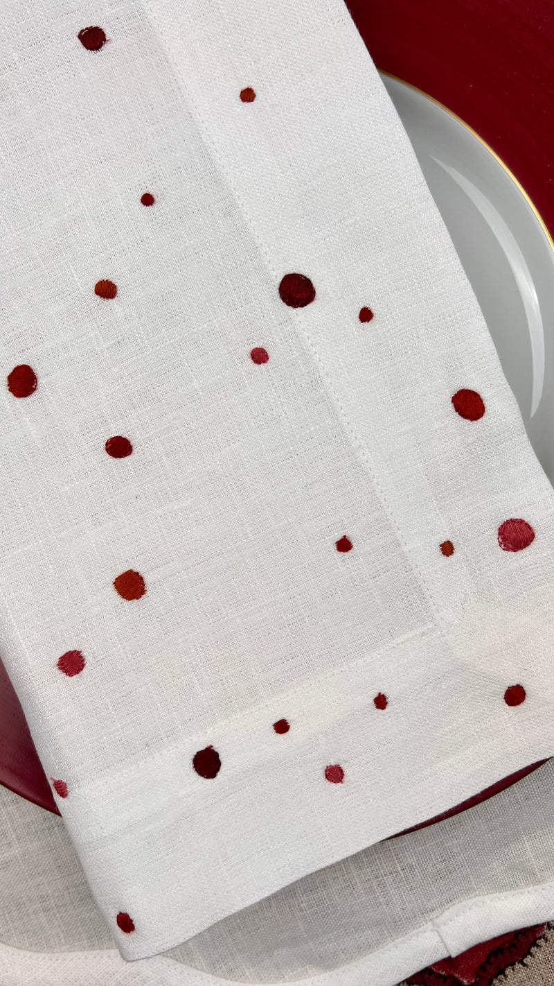 The Confetti Embroidered Napkin (Hand Embroidered)