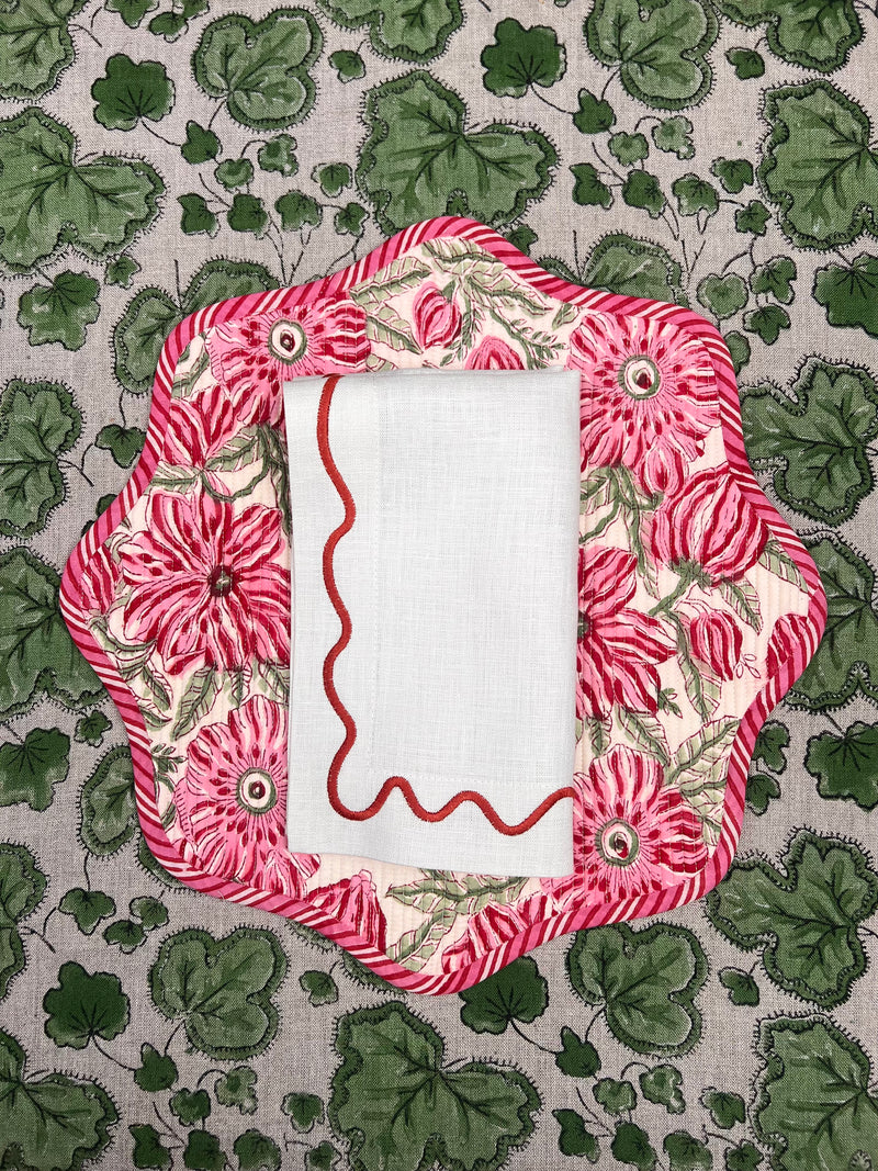 ‘The Breakfast’ Placemat - Scallop - Block Print