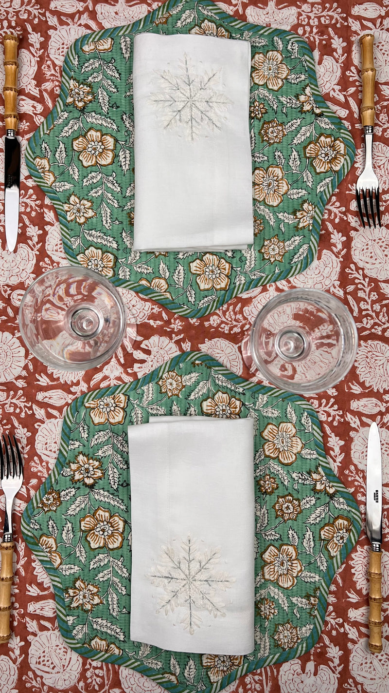 ‘The Breakfast’ Placemat - Scallop - Block Print