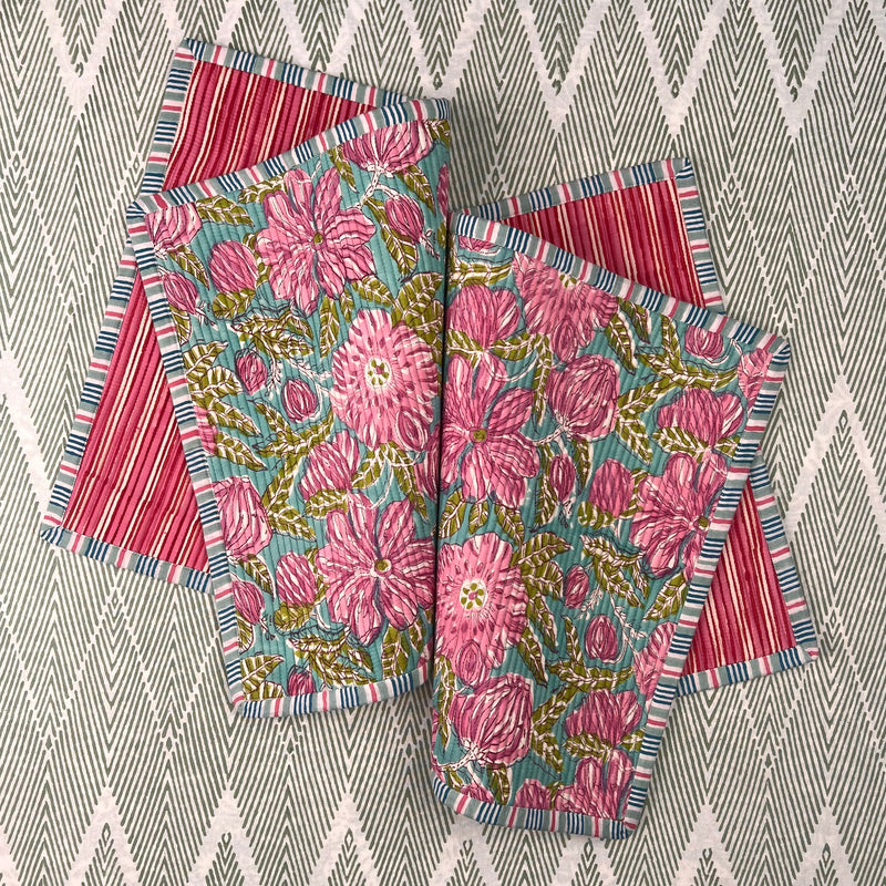 Gift Set: Pink & Lime Green Set for 4.