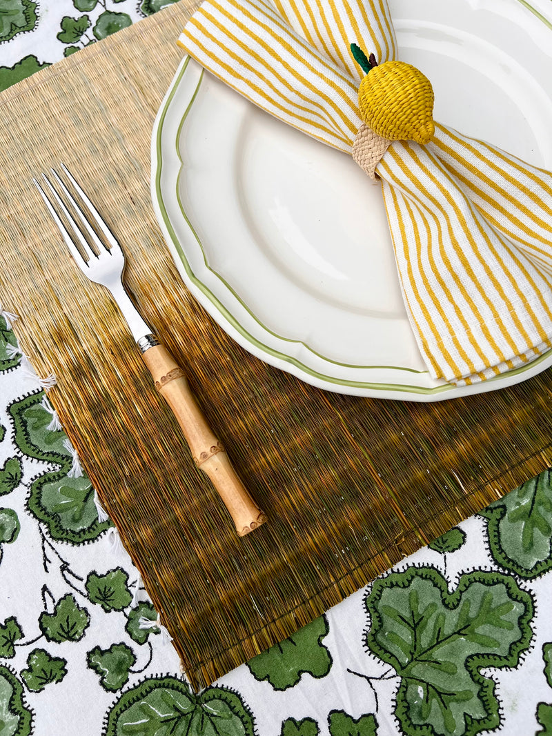’The Rush’ Placemat - Faded Bamboo Ikat