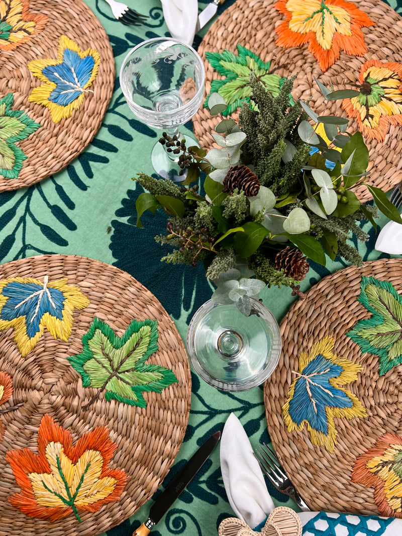 ’The Raffia Placemat’ - Autumn Leaves