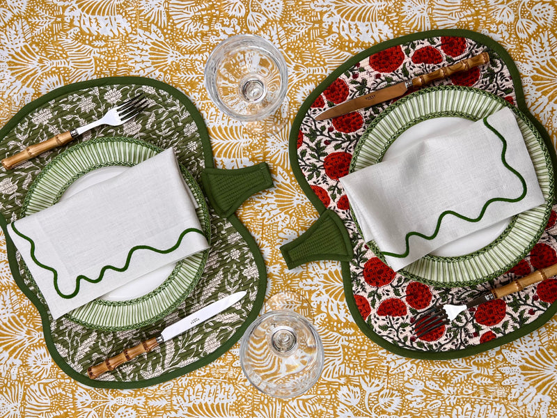 The Pumpkin Placemat - Orange & Sage