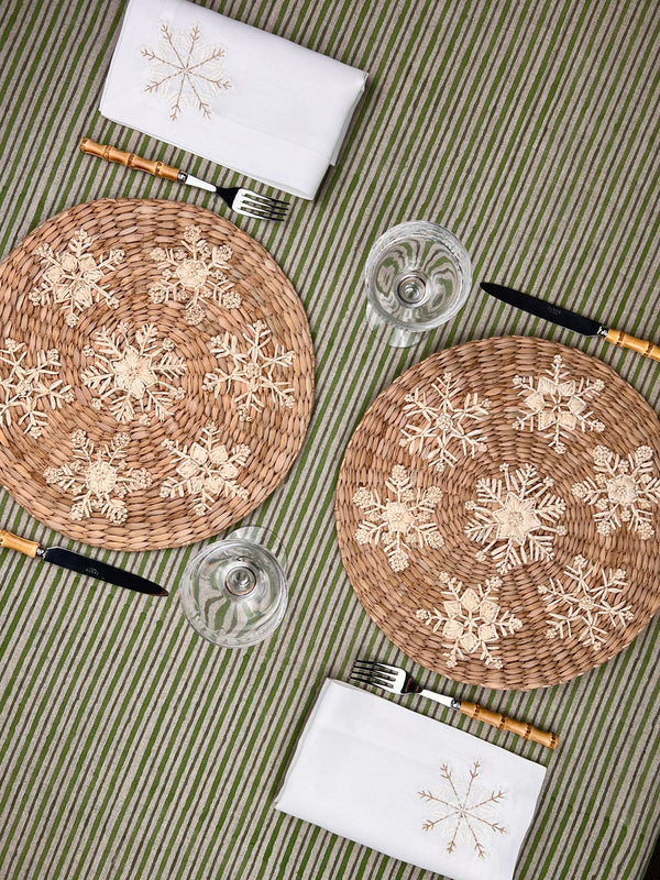 ’The Raffia Placemat’ - Snowflakes
