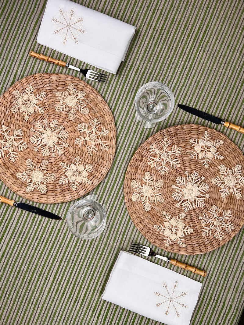 ’The Raffia Placemat’ - Snowflakes