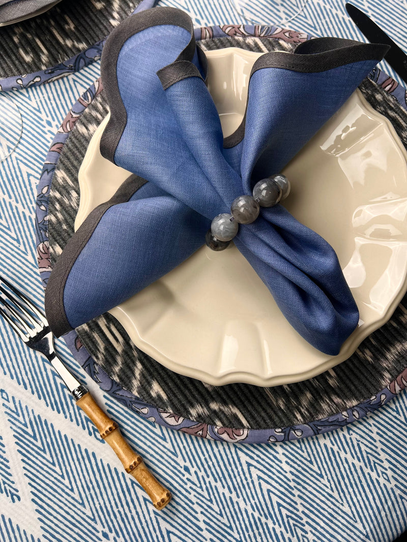 Curated Table Set: Blue & Grey