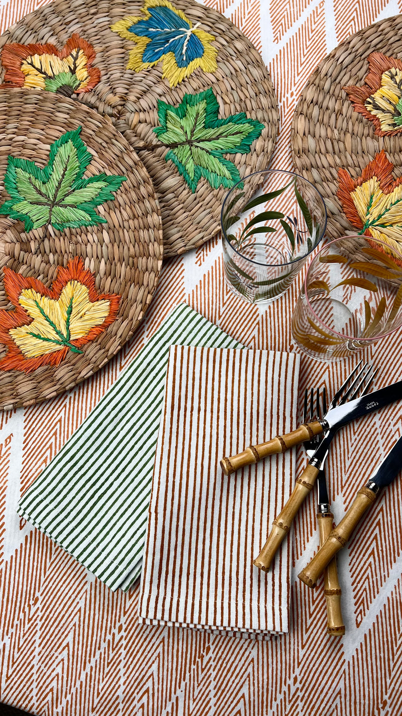 ’The Raffia Placemat’ - Autumn Leaves
