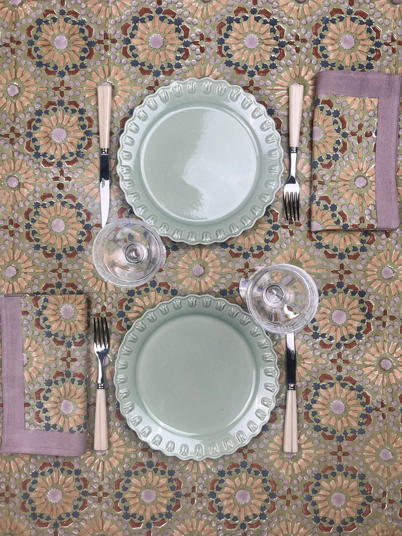 ‘The Kaleidoscope’ Napkin Set - Sage, Rust, Blue, Taupe