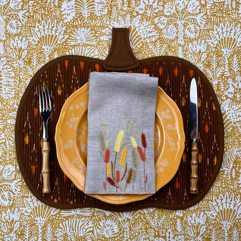 The Pumpkin Placemat - Brown & Taupe