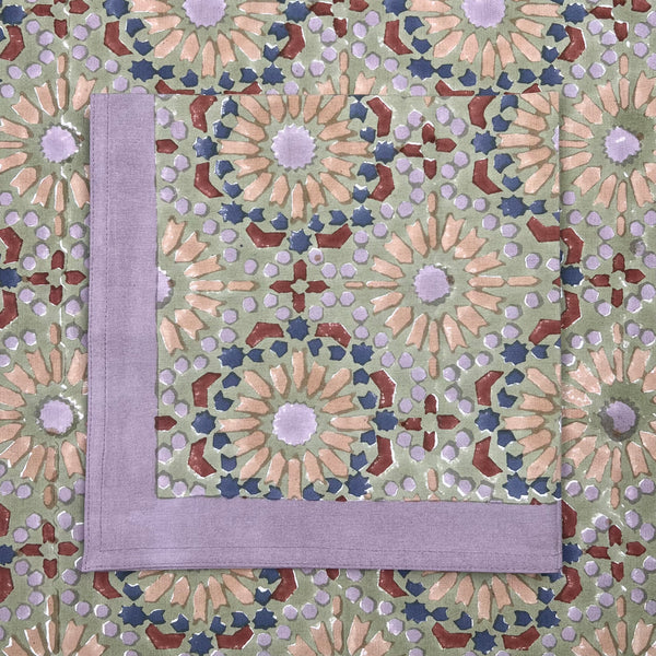 ‘The Kaleidoscope’ Napkin Set - Sage, Rust, Blue, Taupe