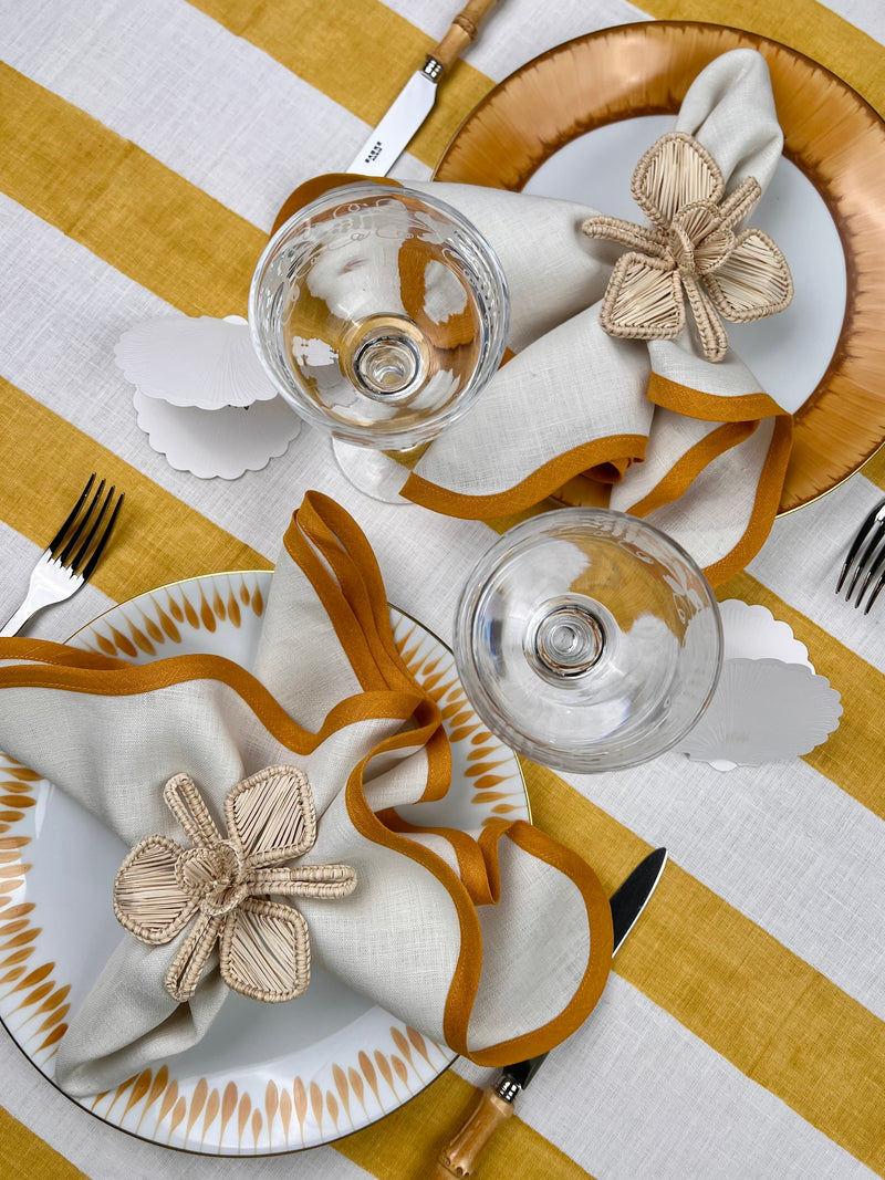 ’The Stripe’ Tablecloth - Tuscan Sun - 100% Linen