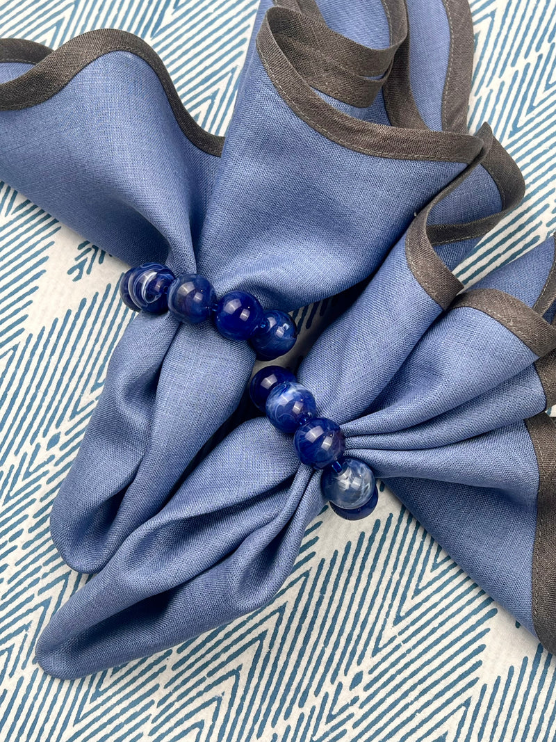 Curated Table Set: Blue & Grey Gingham